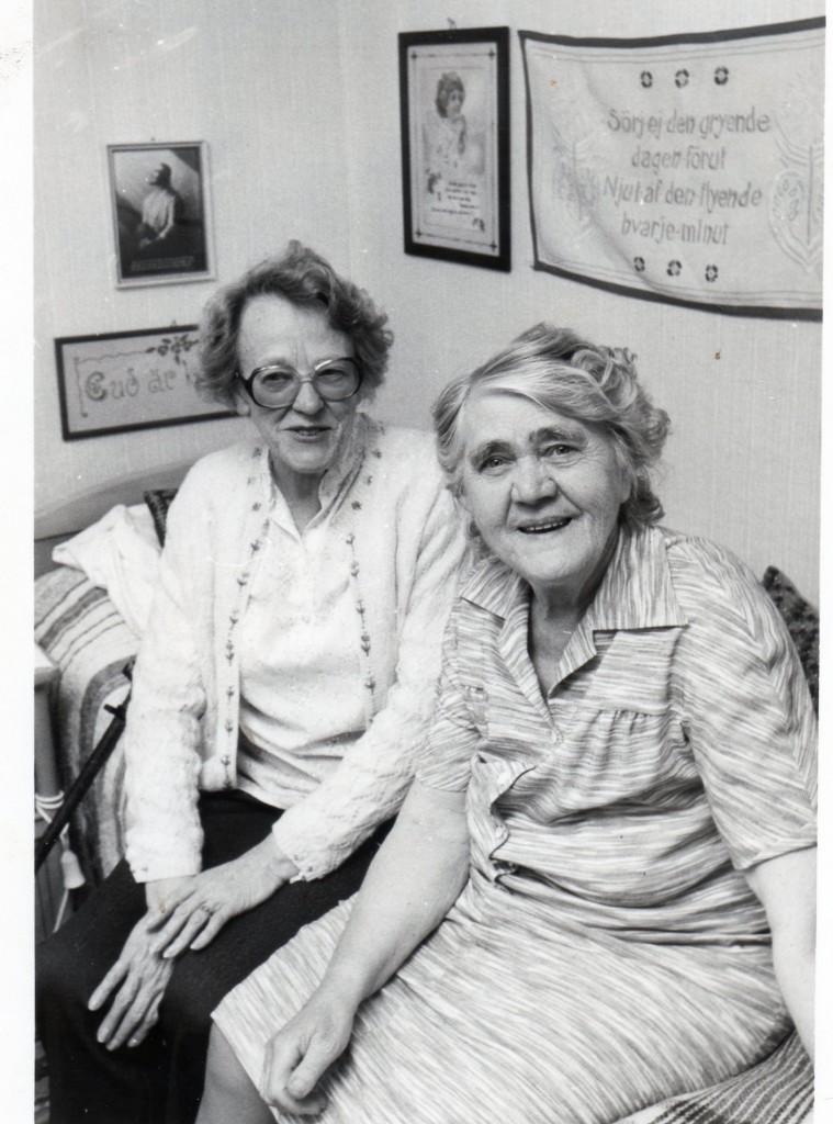 Margit with Aunt Elsa Moberg Fransson, sister of Wilhelm, 10 June 1984